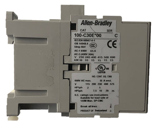 Allen Bradley 100-C30EJ00 DC rated contactor