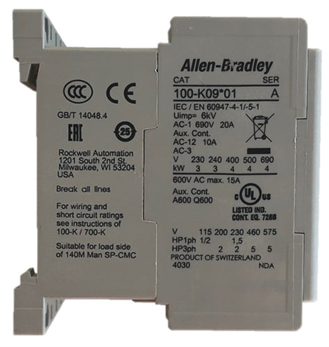 Allen Bradley 100-K09*01 miniature contactor