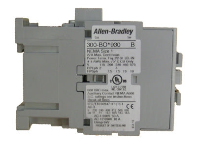 Allen Bradley 300-BOD930 NEMA Size 1 contactor