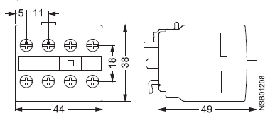 Siemens 3RH1921-1FA40 auxiliary contact