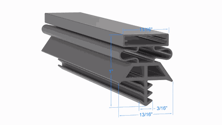531162565 by Strivide, Magnetic Gasket 24 1/4 x 65 3/4 Compatible with Kolpak 531162565