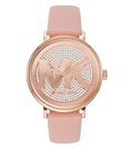 Michael Kors Addyson Quartz Rose Gold Dial Analog Leather Women's Watch, MK2957