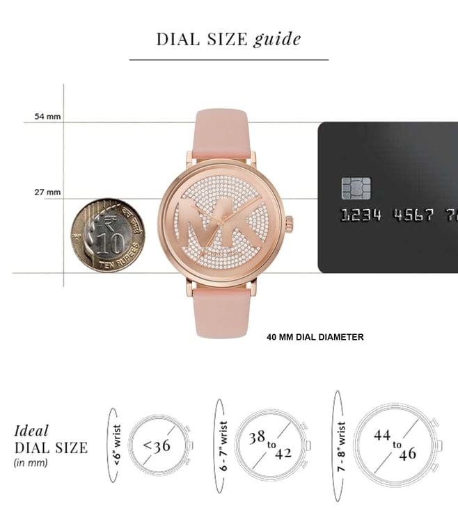 Michael Kors Addyson Quartz Rose Gold Dial Analog Leather Women's Watch, MK2957