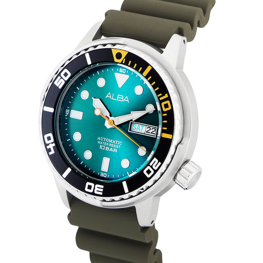 Alba Aqua Green Dial Automatic Men's Watch, AL4249X1