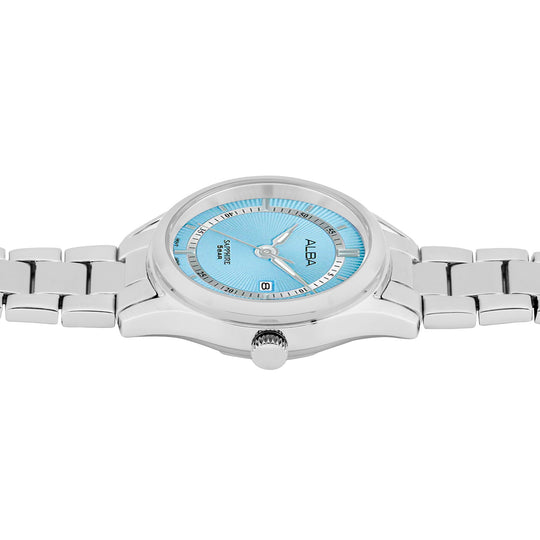 ALBA Aquamarine Blue Quartz Stainless Steel Women's Watch, AH7BQ9X1