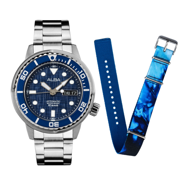 Alba Automatic Blue Dial Analog Stainless Steel Men's Watch, AL4779X2