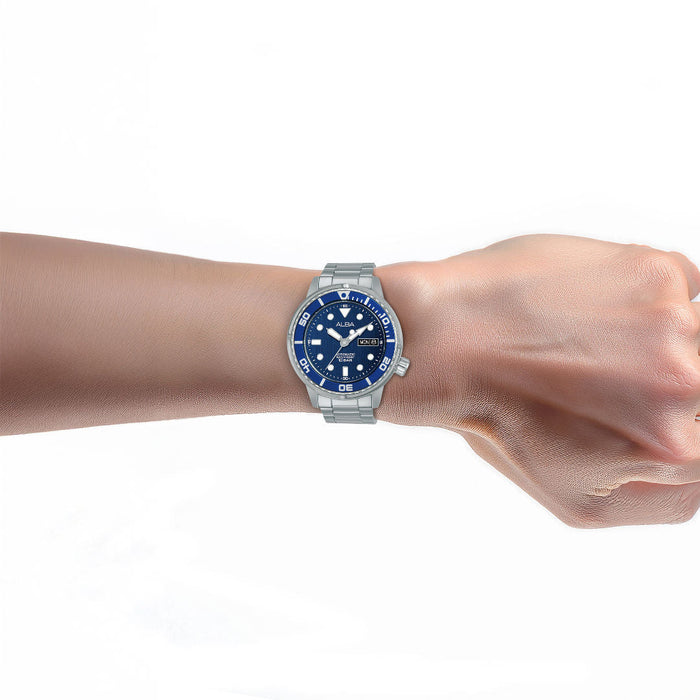 Alba Automatic Blue Dial Analog Stainless Steel Men's Watch, AL4779X2