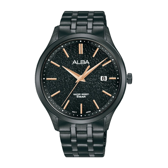 ALBA Black Marble Dial Men's Watch, AS9R25X1