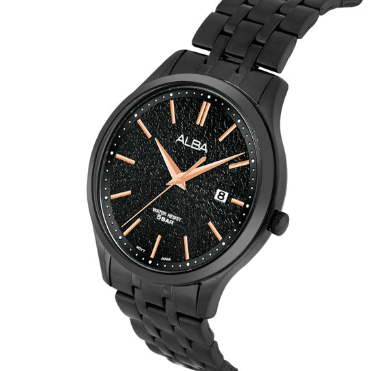 ALBA Black Marble Dial Men's Watch, AS9R25X1