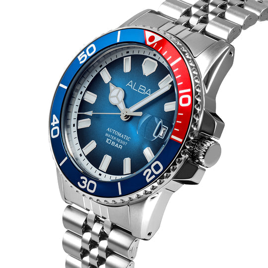 Alba Blue Dial Automatic Men's Watch, AU4051X1