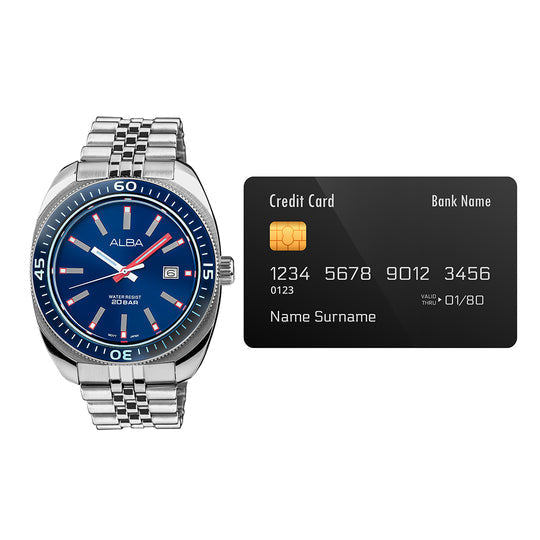 ALBA Blue Dial Quartz Men's Watch, AS9T79X1