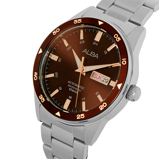 ALBA Brown Dial Automatic Men's Watch, AL4591X1