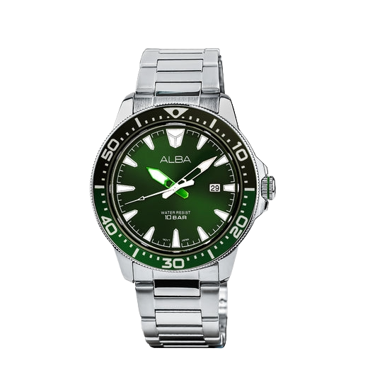 ALBA Dark Green Dial Quartz Men's Watch, AS9T93X1