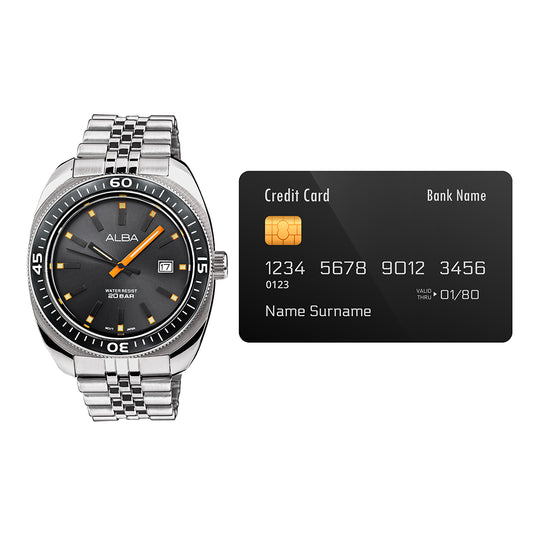 Alba Davy's Grey Dial Quartz Men's Watch, AS9T87X1
