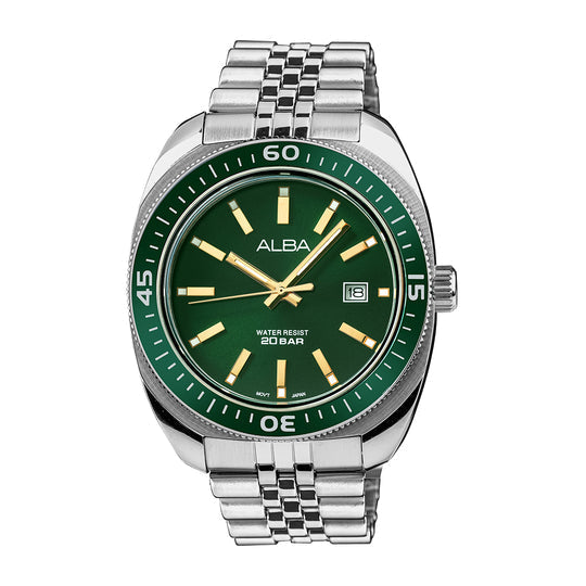 ALBA Emerald Green Dial Quartz Men's Watch, AS9T77X1
