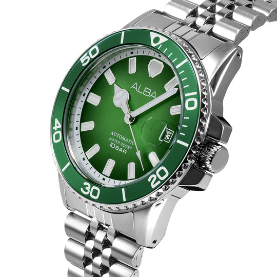 Alba Forest Green Dial Automatic Men's Watch, AU4053X1