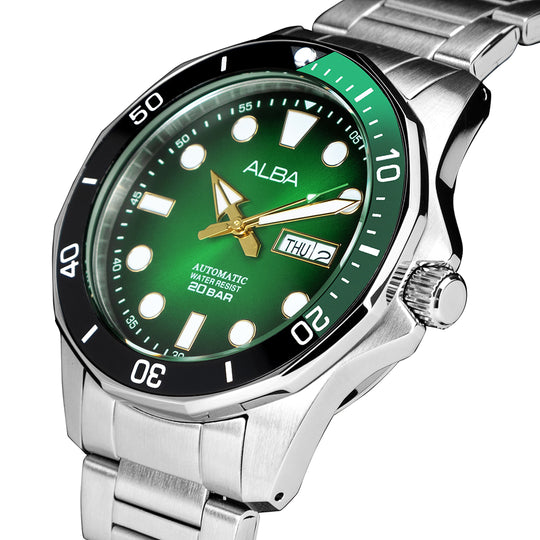 ALBA Green-Black Gradation Dial Automatic Men's Watch, AL4537X1