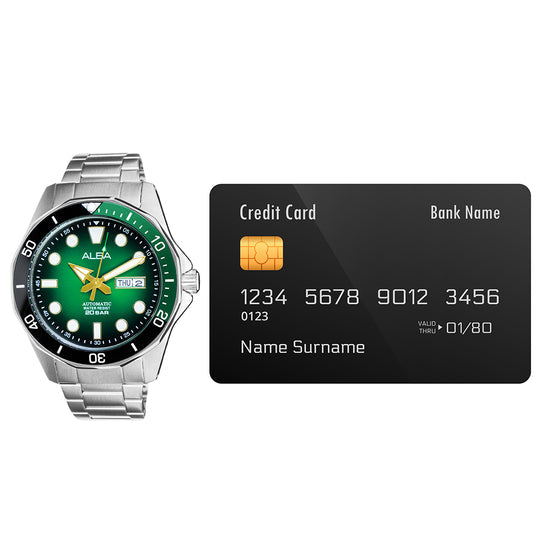ALBA Green-Black Gradation Dial Automatic Men's Watch, AL4537X1