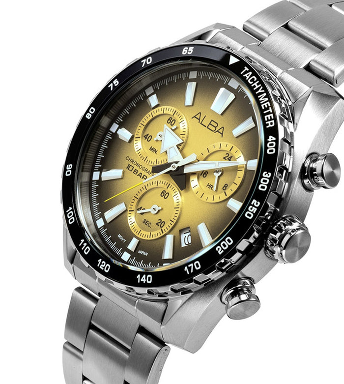 Alba Metallic Gold Chronograph Men's Watch, AX7005X1
