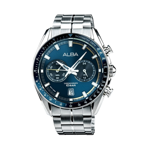 ALBA Navy Blue Dial Chronograph Men's Watch, A4B017X1