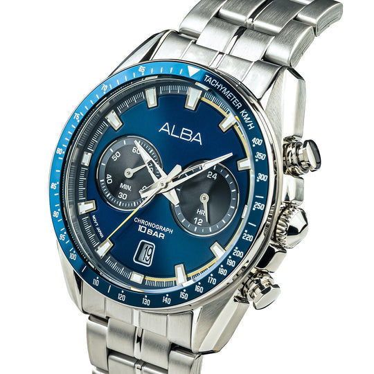 ALBA Navy Blue Dial Chronograph Men's Watch, A4B017X1