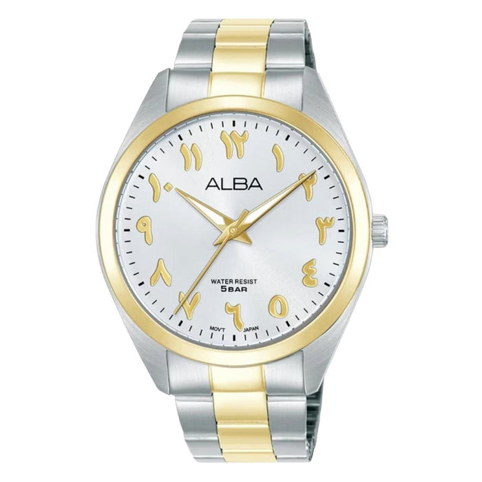 Alba Quartz White Dial Analog Stainless Steel Men's Watch, ARX158X1