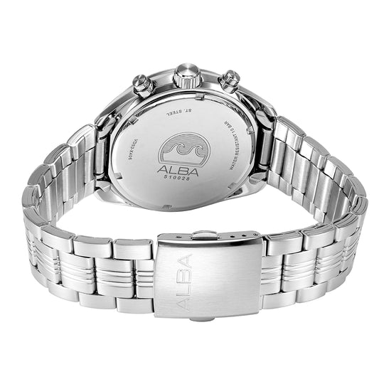 ALBA Seashell White Dial Chronograph Men's Watch, AT3K11X1