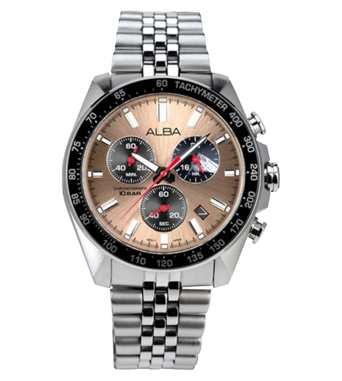 Alba Sunburst Copper Dial Chronograph Men's Watch, AX7023X1