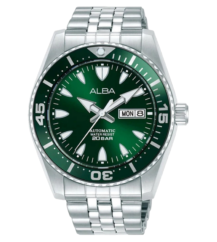 Alba Sunburst Green Dial Automatic Men's Watch, AL4767X1