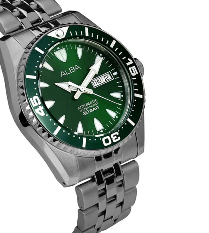Alba Sunburst Green Dial Automatic Men's Watch, AL4767X1