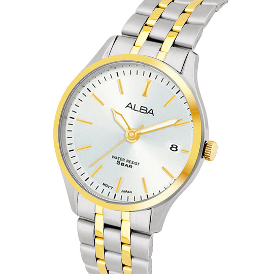 ALBA White Radiance Quartz Stainless Steel Women's Watch, AH7CF0X1