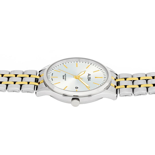 ALBA White Radiance Quartz Stainless Steel Women's Watch, AH7CF0X1