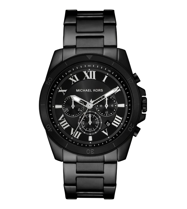 Michael Kors Alek Chronograph Black Stainless Steel Men's Watch, MK9185