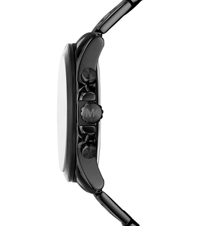 Michael Kors Alek Chronograph Black Stainless Steel Men's Watch, MK9185