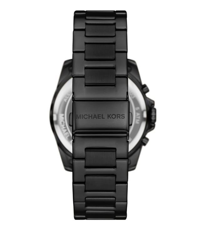 Michael Kors Alek Chronograph Black Stainless Steel Men's Watch, MK9185
