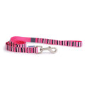 Ancol | Nylon Dog Clip Lead | Recycled Candy Stripe Pattern - Hot Pink