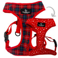 Ancol | Soho Collection | Dog Harness | Red Reversible Tartan & Stars Pattern