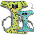 Ancol | Soho Collection | Dog Harness | Reversible Green Dino & Blue Ice Cream Pattern