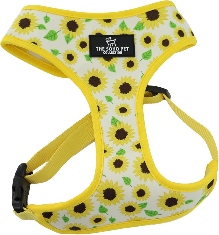 Ancol Soho Reversible Dog Harness | Sunflower & Yellow Check | Eco Friendly