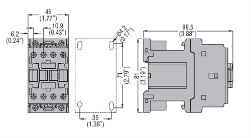 Lovato BF09T4A02460 4 pole contactor