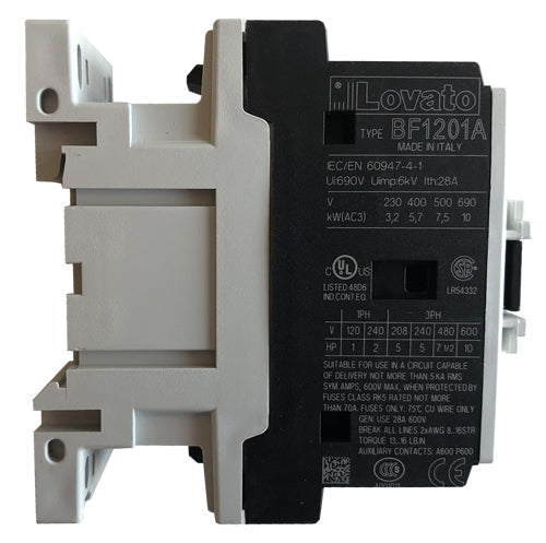 Lovato BF1201A57560 3 pole contactor