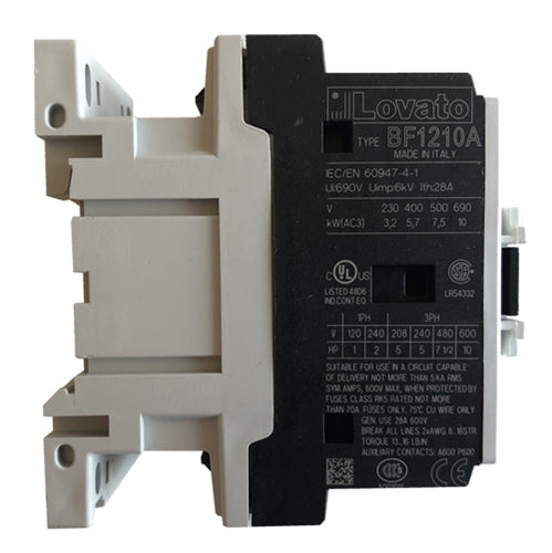 Lovato BF1210A 3 pole 12 AMP contactor