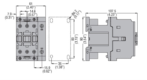 Lovato BF26T4A 4 pole contactor
