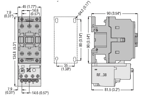 Lovato BF3800A02460 3 pole contactor