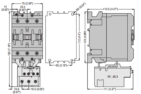 Lovato BF5000 3 pole 50 AMP contactor