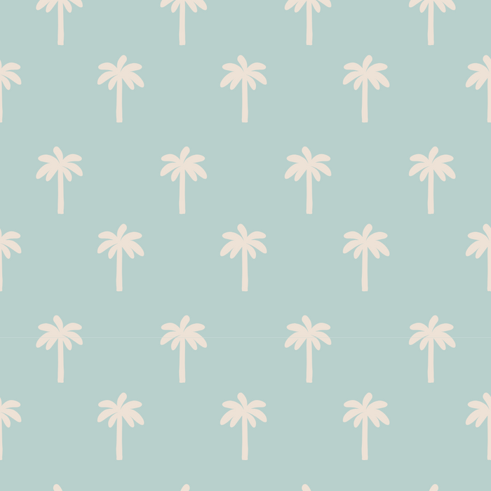Blue Palm Tree Wall Paper