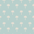 Blue Palm Tree Wall Paper