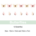 Butterfly wall decals by Mini Me & Co, removable nursery wall stickers in a pack of 12, safe, non-toxic, and repositionable for custom room decor.
