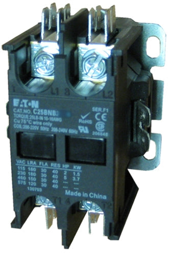 Eaton C25BNB230B 30 AMP 2-pole Definite Purpose Contactor