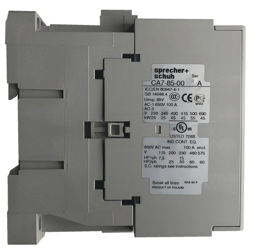 Sprecher and Schuh CA7-85-10-24Z 3 pole 85 AMP contactor